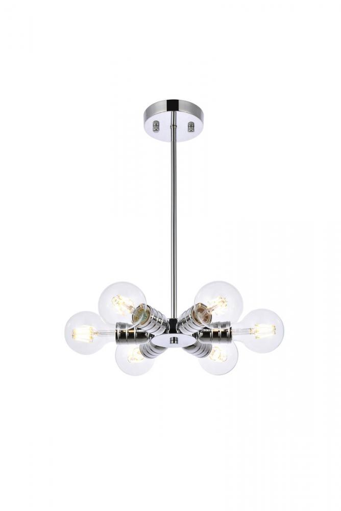 Reyes Pendant Lamp D8.3"H1.7" Chrome