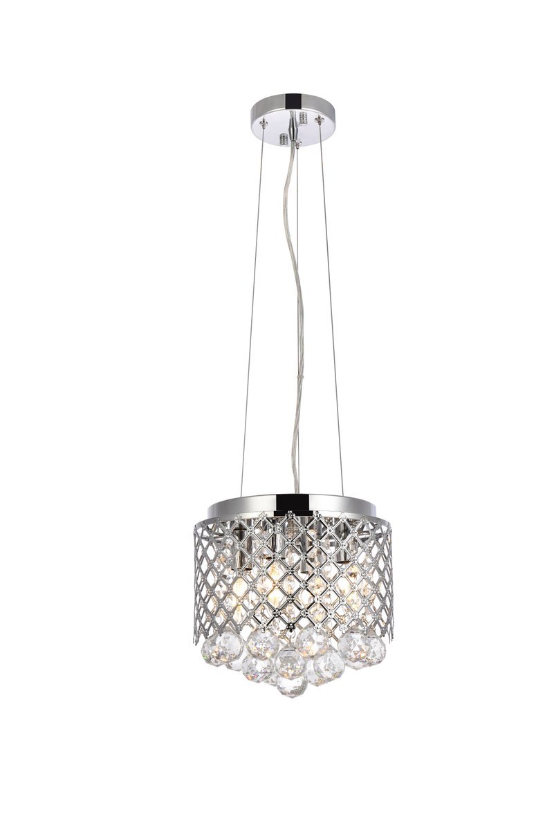 Tully 4 lights pendant in chrome