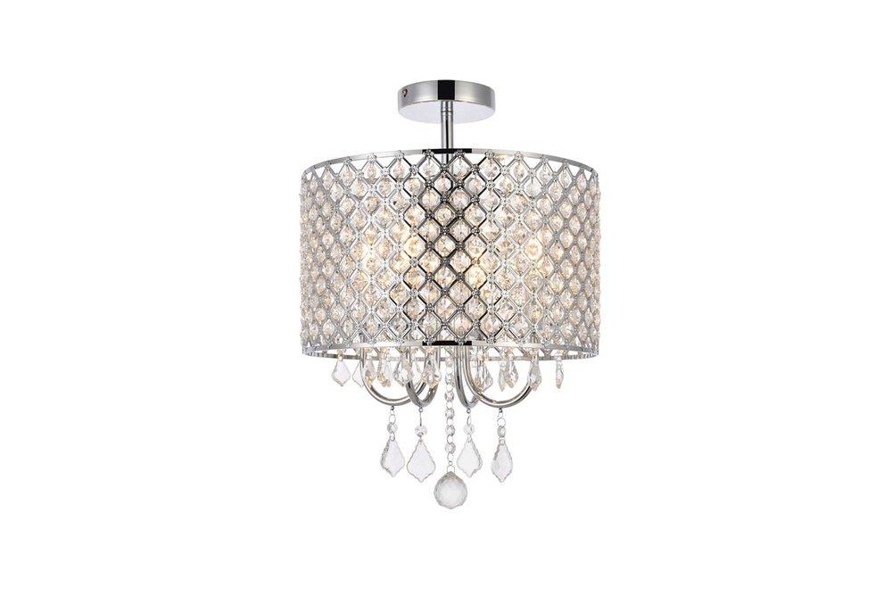 Elise 14 inch flush mount in chrome