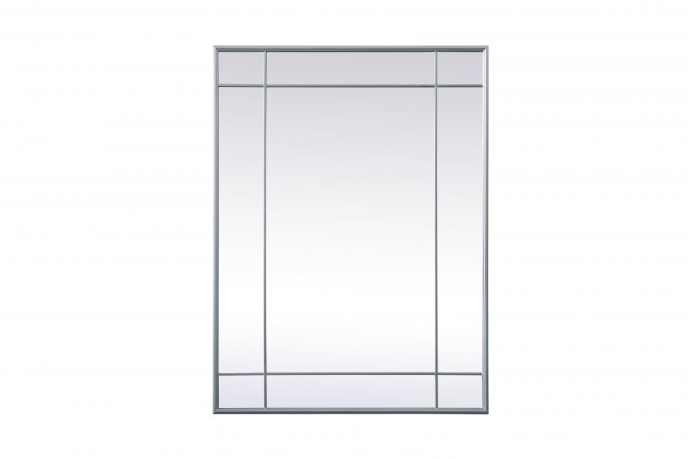 French Panel Wall Mirror 30x40 Inch In Silver