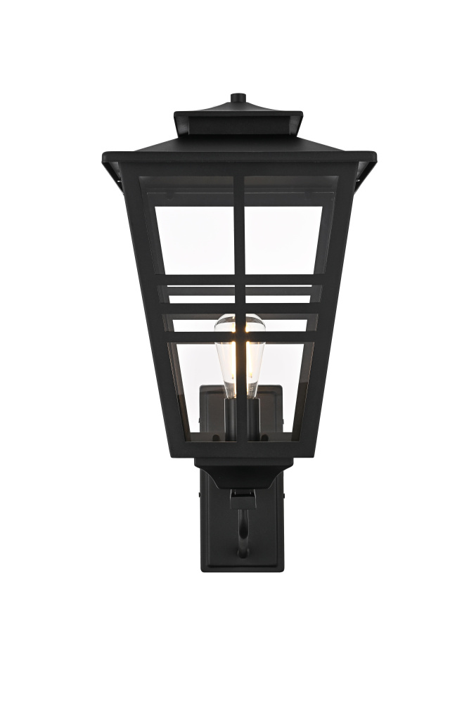 Macon 12 inch Outdoor Wall sconce in Black