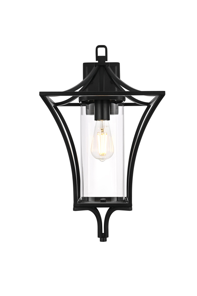 Belgrade 12 inch Outdoor Wall sconce in Black