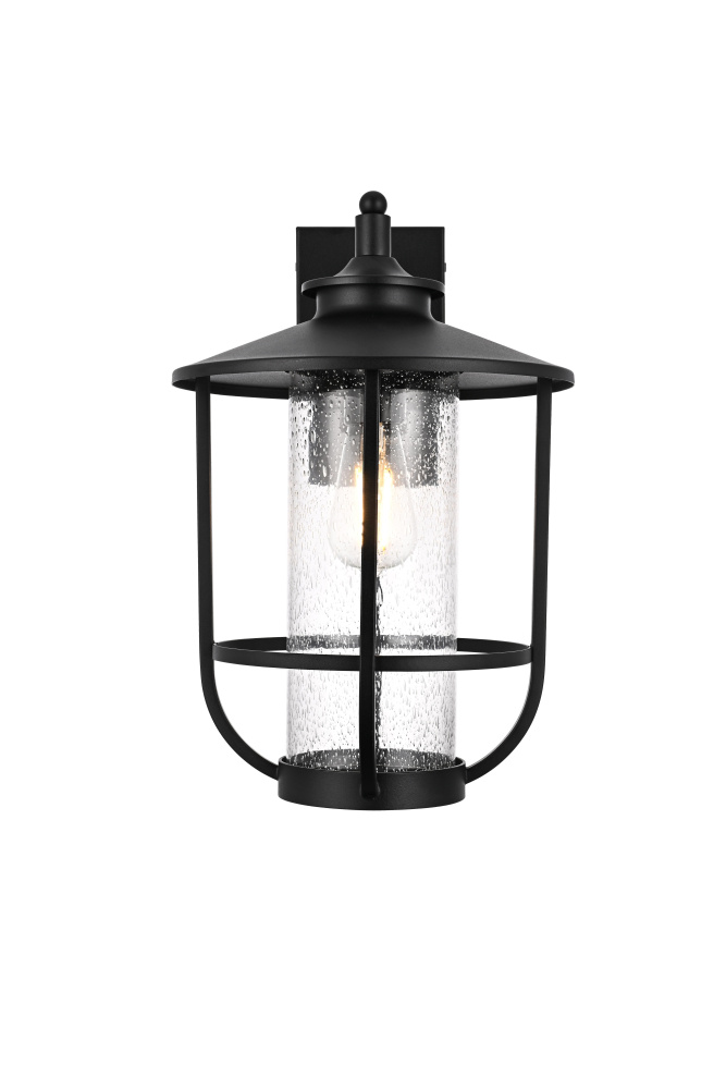 Janney 11 inch Outdoor Wall sconce in Black