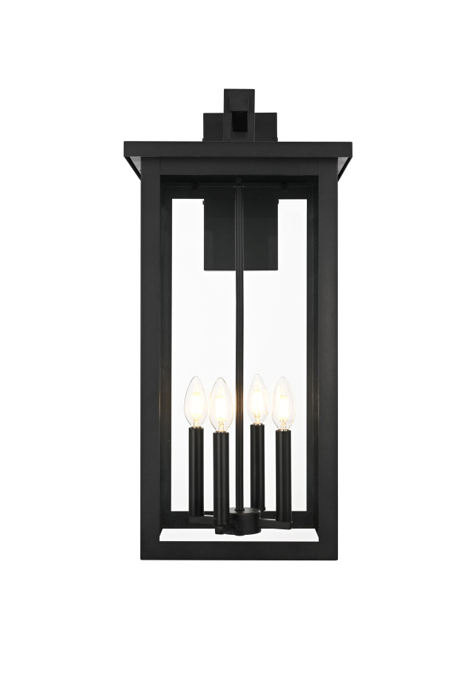 Venango 12 inch Outdoor Wall sconce in Black