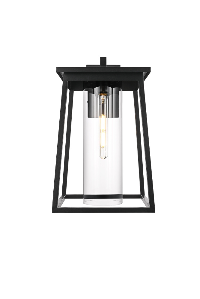 Lambert 11 inch Outdoor Wall sconce in Black