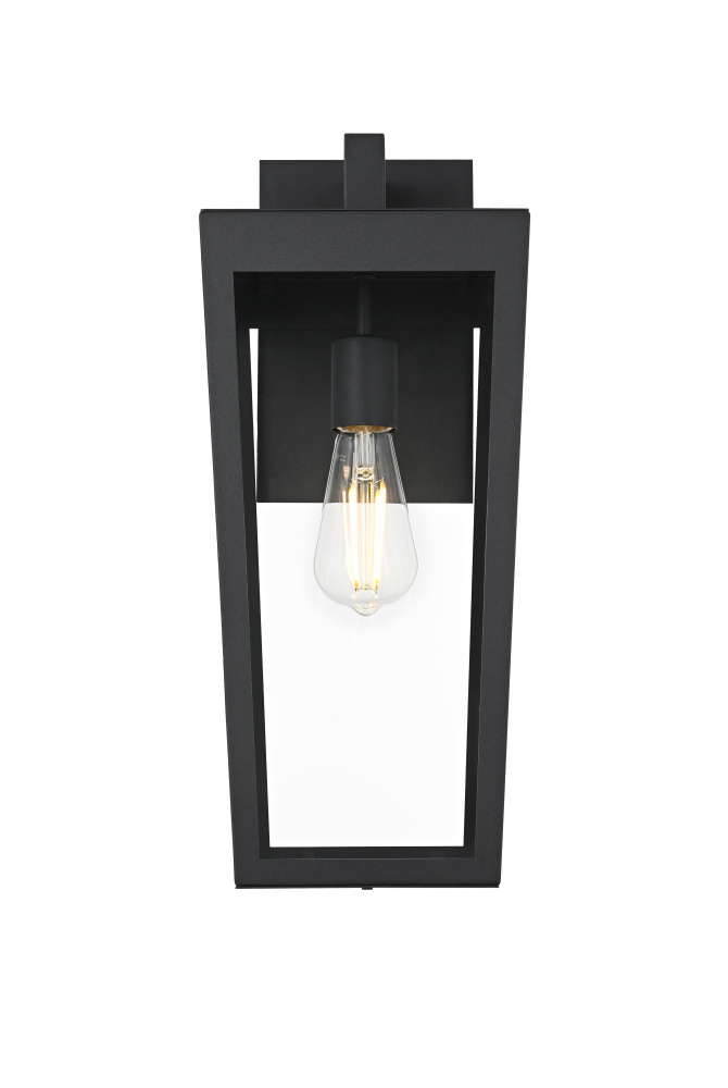 William 8 inch Outdoor Wall Sconce in Black