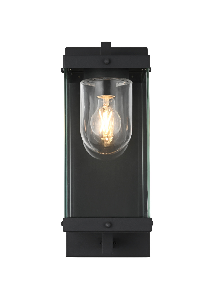 Keaton 7 inch Outdoor Wall Sconce in Black
