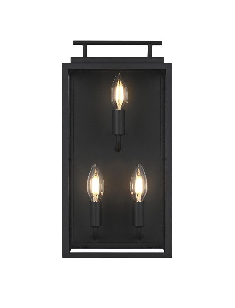 Valentin 8 inch Outdoor Wall Sconce in Black