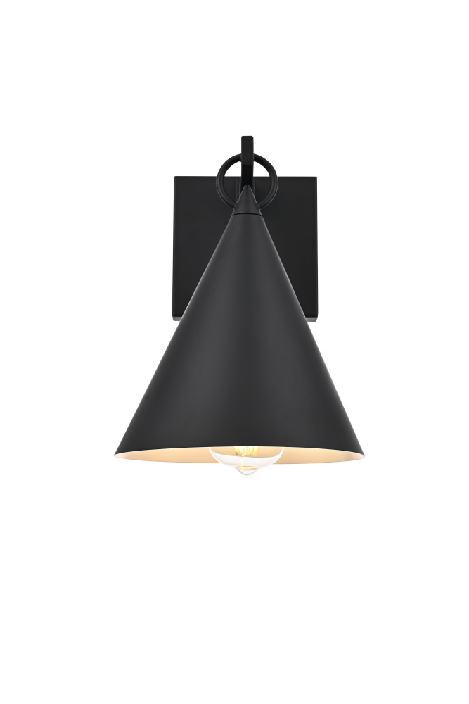 Hendrix 8 inch Outdoor Wall sconce in Black