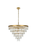 Elegant 1060D27SG - Josephine 27 inch Round Chandelier in Satin Gold