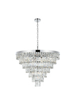 Elegant 1060D32C - Josephine 32 inch Round Chandelier in Chrome