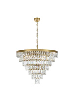 Elegant 1060D32SG - Josephine32 inch Round Chandelier in Satin Gold