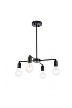 Elegant LD2339BK - Cairo Pendant Lamp D22.2"H3.4" Black