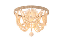 Elegant LD306F16BG - Jolie 16 inch Beaded Flush mount in Beige