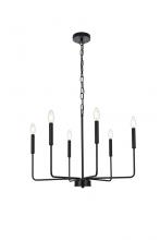 Elegant LD740D26BK - Willa 26 inch Pendant Light in Black
