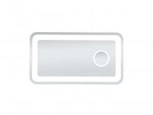 Elegant MRE52036 - Lux 20in x 36in Hardwired LED mirror with magnifier & color changing temperature 3000K/4200K/6000K