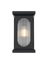 Elegant OD417W14BK - Sevyn 8 inch Outdoor Wall Sconce in Black