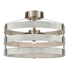 DVI DVP41812BN+BIW - Fort Garry 3 Light Large Semi-Flush Mount