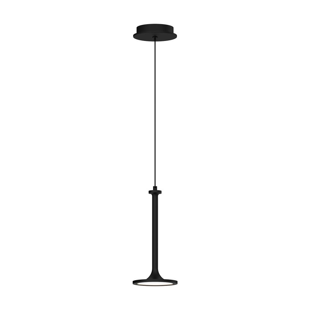 Issa 6-in Matte Black LED Pendant