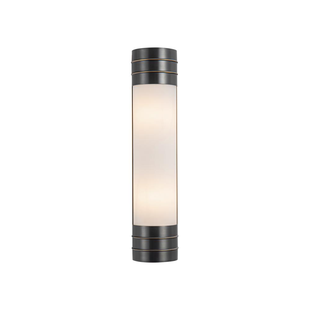 Willard 18-in Urban Bronze/Opal Matte Glass 2 Lights Wall/Vanity