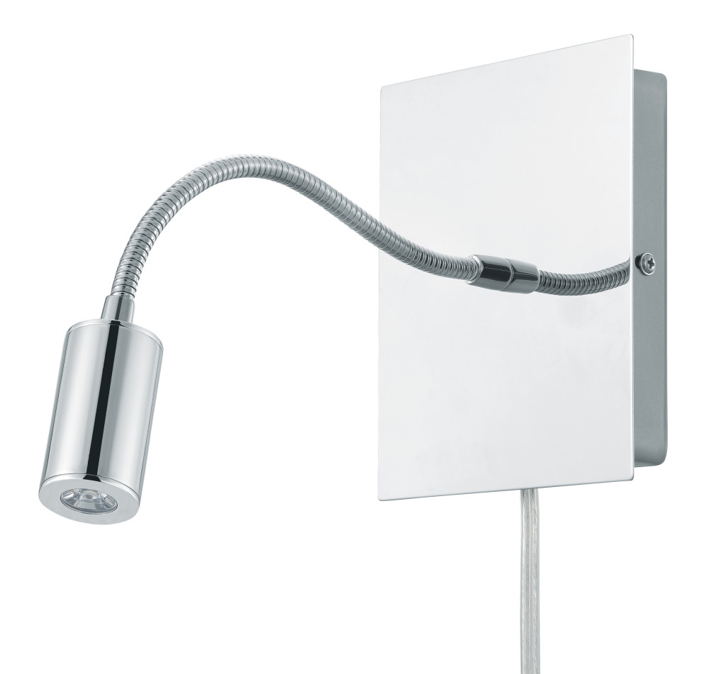 1 LT LED Wall Light w/ Chrome Finish & Gooseneck Adjustable Lamp Head