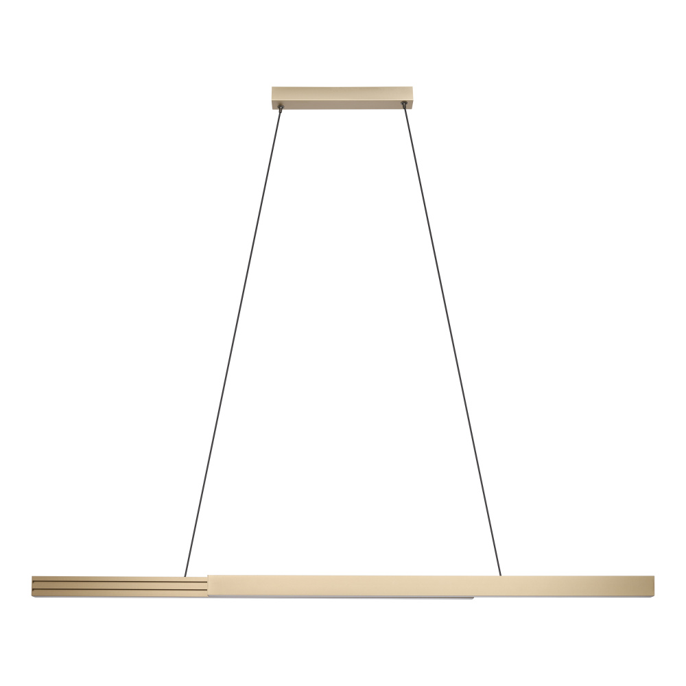 2 LT LED Linear Pendant w/ Bronze Finish & King Brown Shade & Acrylic Diffuser