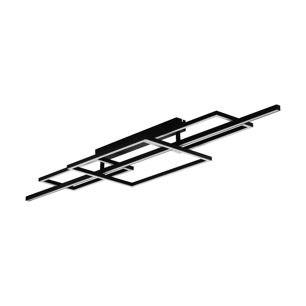 1 LT LED Ceiling Light w/ Black Finish & White Acrylic Diffuser